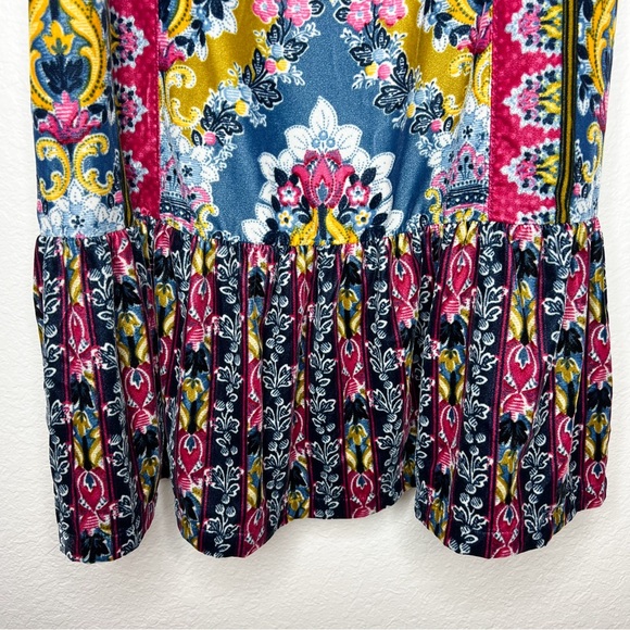 Anthropologie Zadie Velvet Slip Dress Paisley Floral size Large - Picture 9 of 9